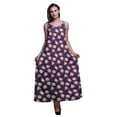 thumbnail image 1 of Bimba Robe Longue Maxi Imprimée en Rayonne à Bretelles Spaghetti Ajustables pour Femmes Boho-X-Grand, 1 of 5