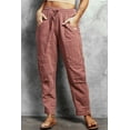 thumbnail image 3 of POGLIP Women's Pink Pocketed Utility Pants, 3 of 6