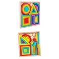 thumbnail image 1 of Juego De 2 Bloques De Construcción De Nido De Arcoíris Montessori Para Niños Pequeños, 1 of 9