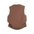 thumbnail image 5 of RYDCOT Men's Travel Vest Casual Outdoor Multi-Pocket V-Neck Button up Cotton Workwear Vest Sleeveless Jacket Coffee, 5 of 5