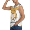 thumbnail image 3 of Pofeuu Prince Corgi Dog Print Men's Muscle T-Shirt, Sleeveless, Muscle Tank, Classic Muscle Tee Top For Men Casual Sleeveless Muscle T-Shirt Trendy Clothes-Medium, 3 of 7