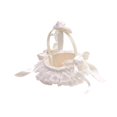 thumbnail image 3 of Cesta de flores para boda, cesta de encaje moderna con asa, cesta para niña de las flores para boda Mango de rosa de encaje, 3 of 9