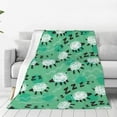 thumbnail image 1 of Fotbe Sheep Zzz Manta de Franela Acolchonada con Estampado, Súper Suave y Esponjosa, Extra Grande para Sofá, Cama, Uso Todo el Año-80"x60", 1 of 7