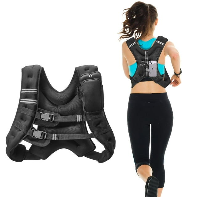 Chaleco pesado VEVOR de 9 kg con banda reflectante para hombres y mujeres