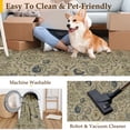 thumbnail image 3 of BERTHMEER 5'x7' Easy Jute Area Rugs for Living Room, Dining Room Office Rug Farmhouse Outdoor Patio Carpet, Washable Non Slip Indoor Outdoor Rugs for Backyard Entry Deck, Blue, 3 of 5