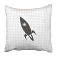 thumbnail image 1 of EREHome Booster Flat Rocketship on Copybook Cartoon Cosmos Creative Drawing Emblem Flame Pillowcase 16x16 inch, 1 of 1