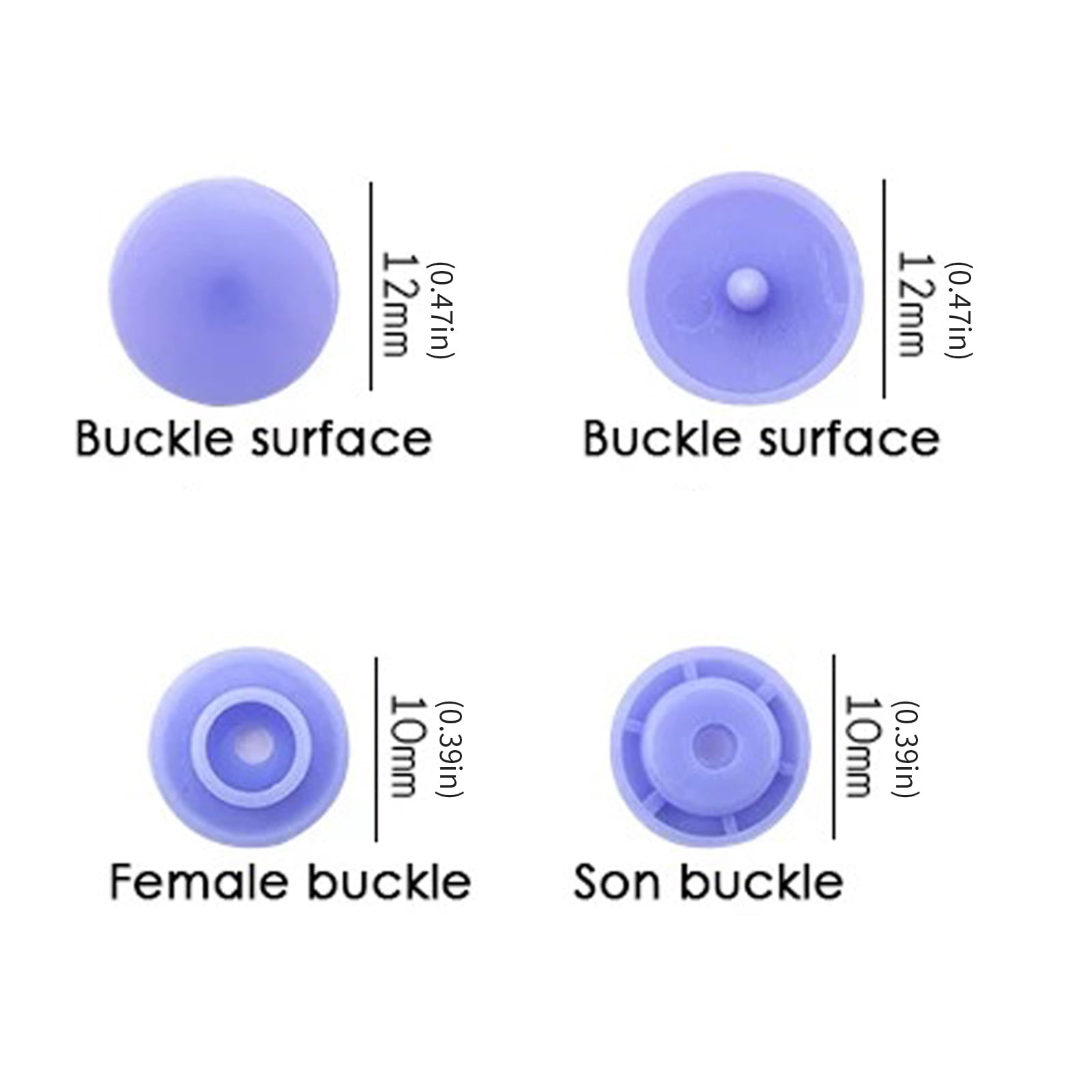 1000Sets Resin Button Fasteners 12mm Press Button for Bibs Baby Clothing Cloth Diapers Colorful Press Button for Sewing