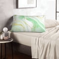 thumbnail image 6 of Rateoe Green And Gold Abstract Marble Pattern Pillow Covers with Invisible Zipper(Pillows are not Included) Standard Pillowcases-20"x30", 6 of 6