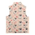 thumbnail image 5 of Uorisanigo Fleece Jacket Vest for Toddler & Kids Puffy Pink Heart Pug Sleeveless Zip Front Jacket Warm Outwear Fashion Fall Winter Clothes Jackets Vests with Pockets 2-12 Years, 5 of 7