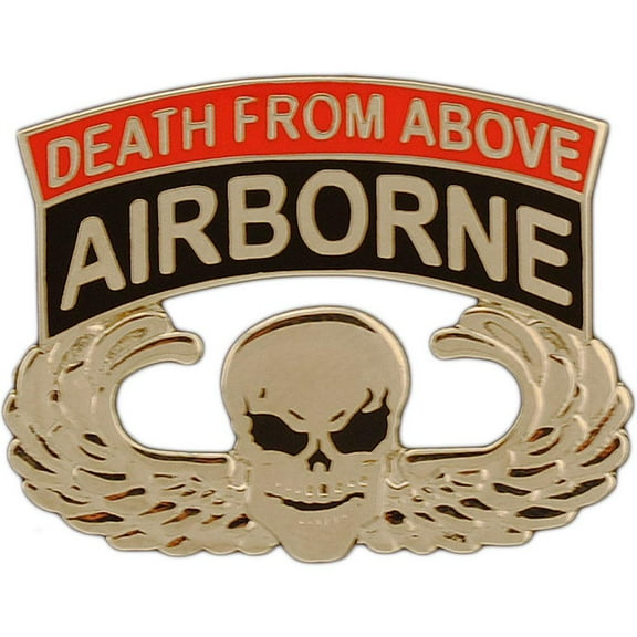 Eagle Emblems P14733 Wing Pin - Army Paratrooper, Airborne, Death - 1.125 in.