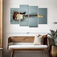 thumbnail image 3 of Elephant Stock Fading Stratocaster Guitar Wall Art - Horizontal Multi Panel Canvas - Living Room Wall Decor - Music Multi Panel - Blue And Brown Decor - 52" x 32", 3 of 8