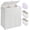 White, variant on Laundry Hamper with 2 Removable Liner Bags - 90L Divided Clothes Hamper, Handwoven Synthetic Rattan Foldable Laundry Basket with Lid and Handles Gray (18.3x13.3x24.0Inches)