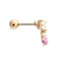 thumbnail image 3 of Opalite Cherry Top Cubic Zirconia Design Ear Cartilage Barbell 16g Surgical St., 3 of 8