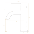 thumbnail image 2 of Whitehaus Collection WHS8601-SB-BSS Hole Single Lever Faucet, Brushed Stainless Steel, 2 of 2