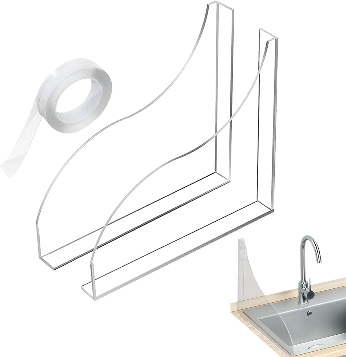 2 Pcs Bathtub Splash Guard Arcylic Tub Corner Guard For Kids