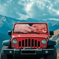 thumbnail image 3 of Uorisanigo Windshield Sun Shade for Jeep Wrangler JL JLU 2018-2025, Red Heart Print Front Window Sunshade for Jeep Gladiator 2020-2025, Front Window Sun Visor Blocks for UV and Heat, 1pc, 3 of 7