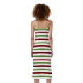 thumbnail image 2 of Merry Christmas Striped Pattern Print Slim Fit Midi Cami Dress, Jesus Christian Fashion Summer Maxi Sexy Casual Dress For Women, 2 of 4