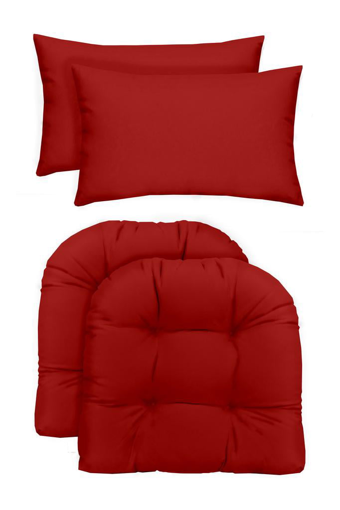 Wicker Chair Cushions Bonus Lumbar, Large Patio Seat Cushions