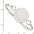 thumbnail image 2 of 925 Sterling Silver Solid Polished Flexible Engravable (front only) Bangle With Round ID Plate Bracelet 3mm Wide Cuff Br, 2 of 2