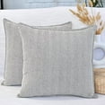 thumbnail image 4 of Black & White 20x20 inches Chenille Decorative Pillow Covers Set of 2 / Soft Cozy Cushion Covers Chevron Pattern, 4 of 6