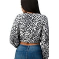 thumbnail image 5 of Cute and flirty long sleeve boat neck top, made in a leopard printed, brushed stretch knit fabric., 5 of 11