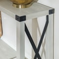 thumbnail image 3 of Walker Edison Magnolia Metal X Console Table. Stone Grey, 3 of 18