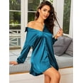 thumbnail image 2 of Ekouaer Womens Nightgowns & Sleepshirts Satin Sleepshirt Ladies Sleepwear Bridesmaid Getting Ready Outfit, 2 of 6
