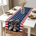 thumbnail image 6 of Memorial Day Table Runner, Linen Table Flag for Honoring Fallen Soldiers, Patriotic Tablecloth for Family Living Room, Decorative Dining Table Cover for Commemorative Events and Gatherings, 6 of 9