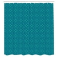 thumbnail image 2 of Ambesonne Blue Shower Curtain, Folkloric Circles Scrolls Art, 69"Wx84"L, Turquoise, 2 of 4