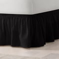 thumbnail image 2 of EasyFit Wrap Around Black Solid Ruffled Bed Skirt, Queen/King, 2 of 4