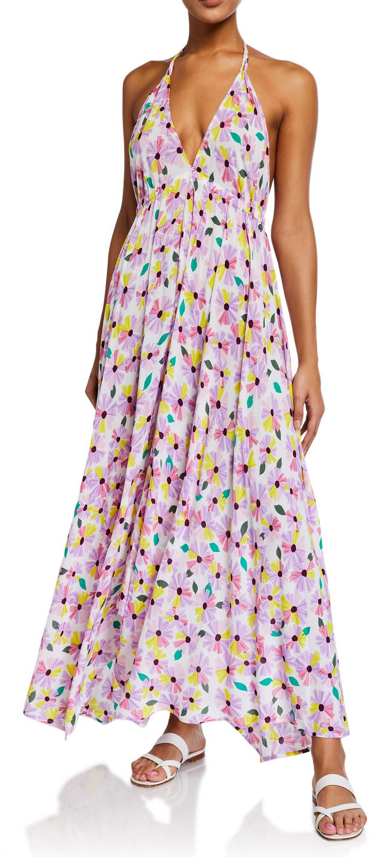 MULTI FLORAL Maxi Swim Cover-Up Dress 