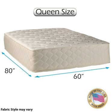 Highlight Luxury Firm Queen Size (60"x80"x14") Mattress Only - Fully Assembled - Spine Support, Innerspring Coils, Premium Edge Guards, Orthopedic, Longlasting Comfort - By Dream Solutions USA
