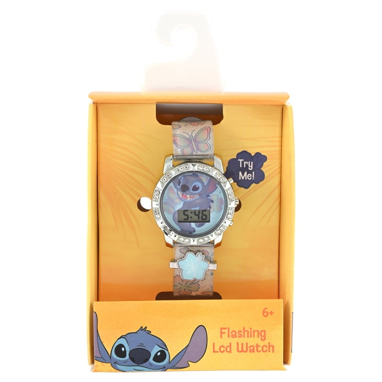Disney Lilo and Stitch Unisex Child Light Blue LCD Watch