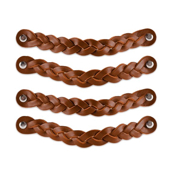 Tiradores de cuero trenzado Brute Strength Cognac 20 cm