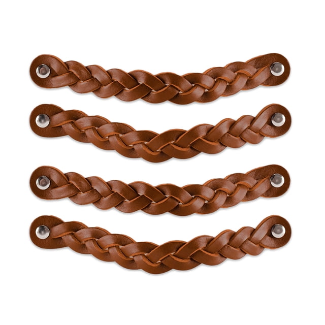 Tiradores de cuero trenzado Brute Strength Cognac 20 cm