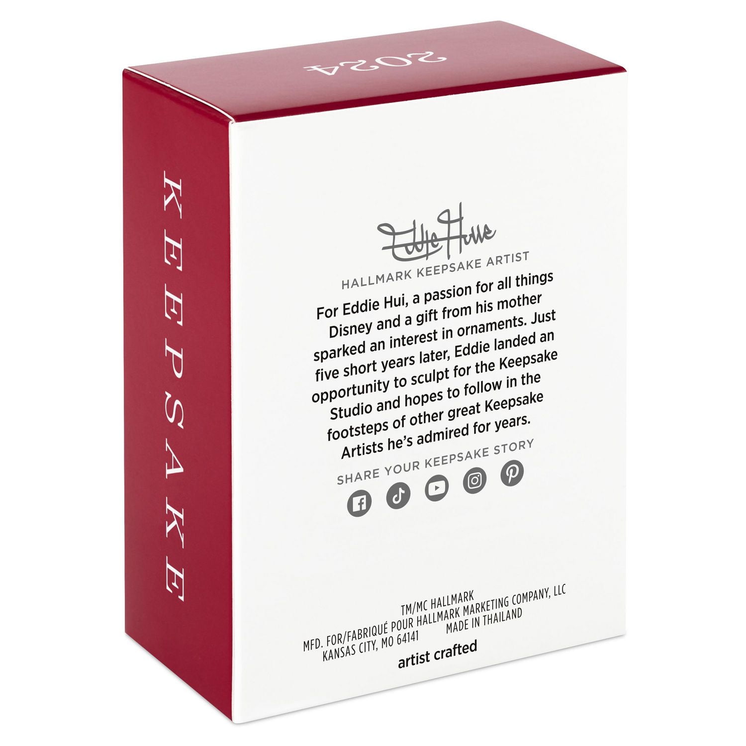 Décoration Hallmark (Jack Skellington en bonhomme de neige, L'Étrange Noël de monsieur Jack de Tim Burton de Disney)