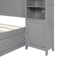 thumbnail image 6 of Bellemave Full Size Platform Bed Frame with Four Storage Drawers Underneath and Built-in Cabinet, Bookcase Headboard, Wood Cabinet Bed for Teens, Adults,Gray, 6 of 9