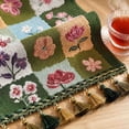 thumbnail image 7 of Feledorashia Table Runner, Floral Table Runner, Vintage Patchwork Linen Table Runner with Multicolor Tassels for Dining Room Sideboard Decor, Thick High-Density Woven Fabric with Matte Texture, 7 of 7