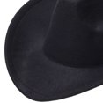 thumbnail image 4 of Lispipm Kids Wide Brim Western Cowboy Hats Toddler Girls Boys Felts Windproof Travel Sun Hat Outdoor Classic Caps Black 4-10 Years, 4 of 5