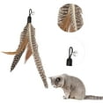 thumbnail image 3 of Repuestos de varita de plumas para gatos Unique Bargains, 2 piezas, accesorios de recarga para varitas interactivas para gatos, para gatos de interior y exterior, color marrón degradado, 3 of 7