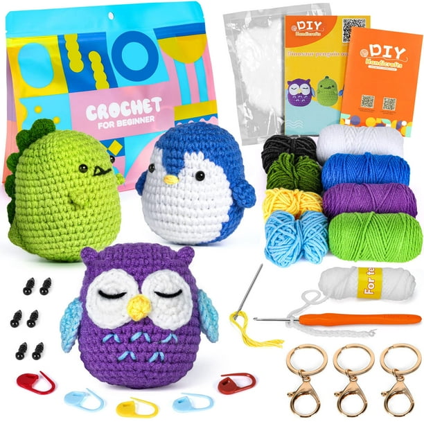 Kits for Crafts Kids Ages 5 6 7 8 Toys: Stuffed Animals for Girls Arts and  Crafts for Kids Ages 6-8 Crochet Kit for Beginners Gift for 4-8 Year Old  Girls 