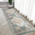 thumbnail image 5 of Tzou Area Rug Runner 2x6 Vintage Retro Rug Indoor Door Mat Non Slip Carpet for Bathroom Entryway Bedroom, Green, 5 of 8