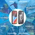 thumbnail image 6 of JiaheCover iPhone 15 Plus Case,IP68 Waterproof Shockproof Built-in Screen Portector Full Body Magnetic Mag Safe Case Hybrid PC Transparent Back Cover for iPhone 15 Plus, Black, 6 of 6