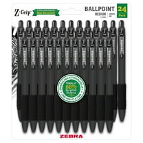 Zebra Z-Grip Recycled Retractable Ballpoint Pen Medium Point 1.0mm Black Ink 24/Pack (20314)