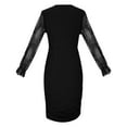 thumbnail image 4 of LYXSSBYX Women Long Sleeve Fall Drees for Women Casual Lace Solid Color Deep V Neck Sexy Dress Wedding Guest Dresses for Women, 4 of 7
