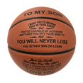 thumbnail image 2 of Pelota de entrenamiento de cuero PU para cumpleaños de Navidad, baloncesto grabado, regalo para hijo con To My Son Words, Basketabll, tamaño estándar 7 Fivean unisex, 2 of 2