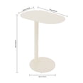 thumbnail image 2 of C-Shaped Side Table, Iron Couch Side Tables, Small TV Tray Tables for Living Room, Bedroom, 20 x 14in (Cream White), 2 of 19