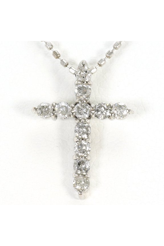 Pre-Owned 18K (18-karat white gold) necklace with 0.3 ct diamond, total weight 1.9g, 40cm...