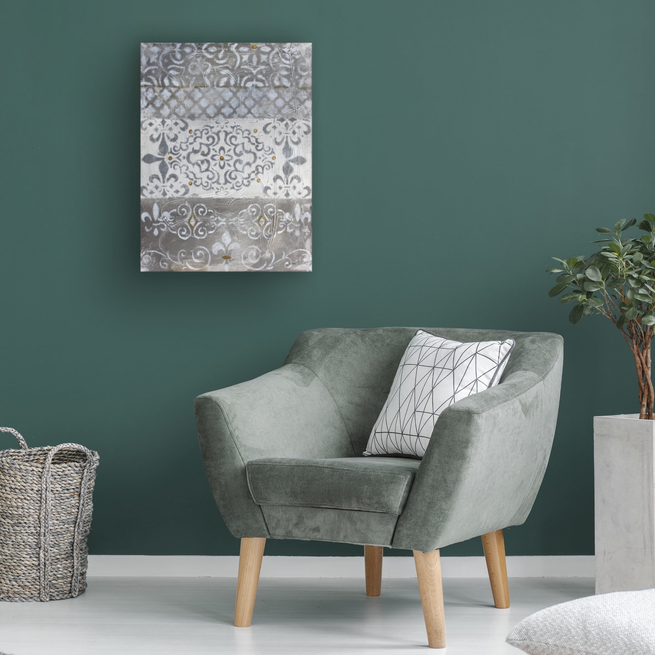 Canvas Wall Art - Jean Plout 'Abstract Lace B' Wall Art for Living Room, Bedroom, or Office Décor by Trademark Fine Art - 24 x 32 Inches
