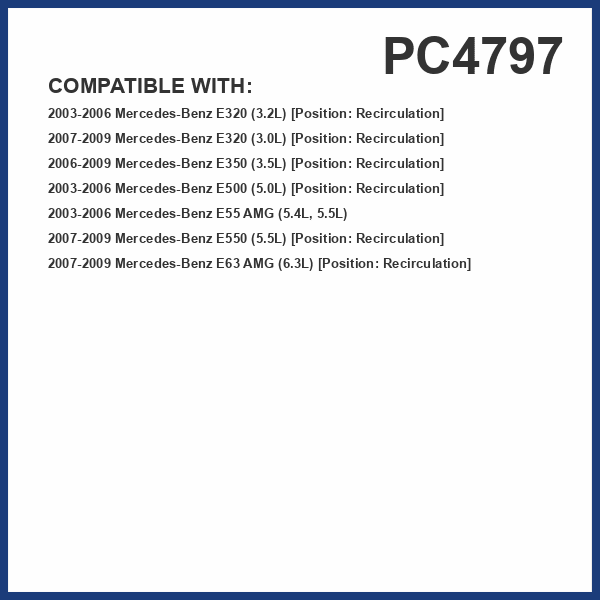 PG PC4797 Activated Charcoal Cabin Air Filter | Fits 2006-2009 Mercedes-Benz E350 3.5L; 2003-2006 E320 3.2L, E500 5.0L, E55 AMG 5.4L, 5.5L